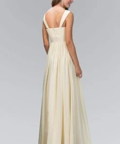 Elizabeth K - GL1386 Sleeveless Shoulder Straps Chiffon Long Dress 9 Elizabeth K - GL1386 Sleeveless Shoulder Straps Chiffon Long Dress