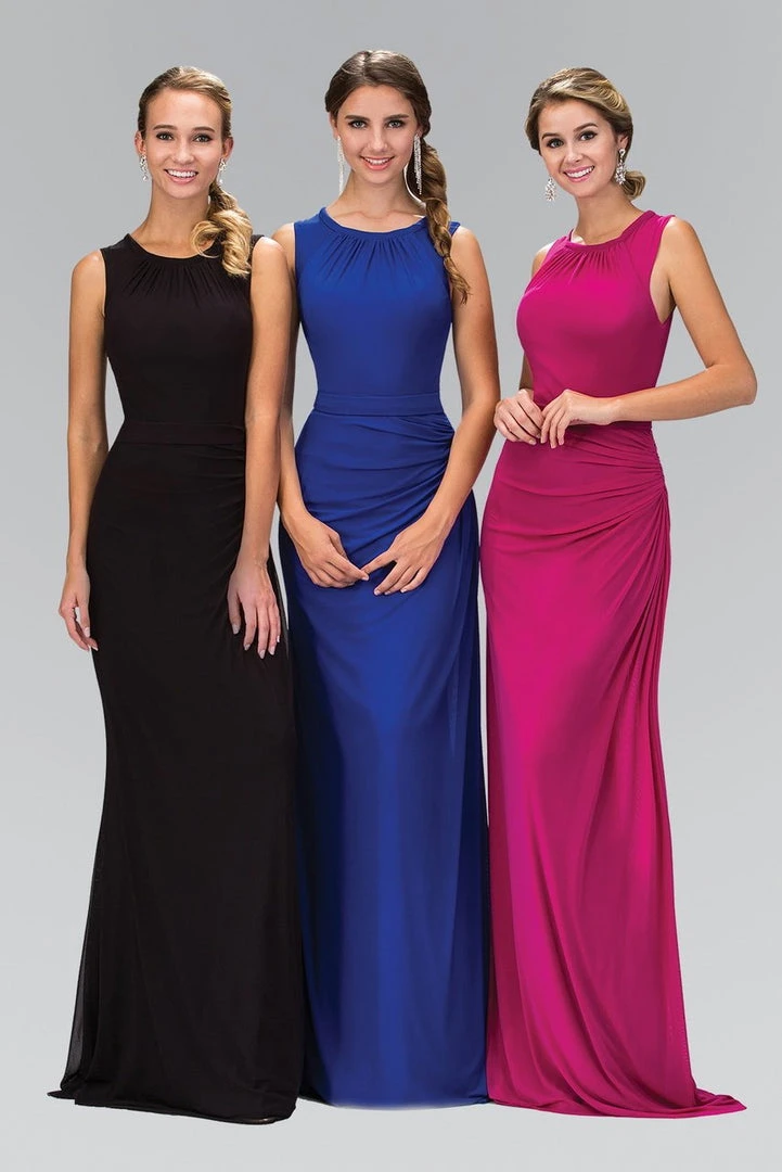 Elizabeth K - GL1395 Bateau Draped Jersey Gown 3 Elizabeth K - GL1395 Bateau Draped Jersey Gown