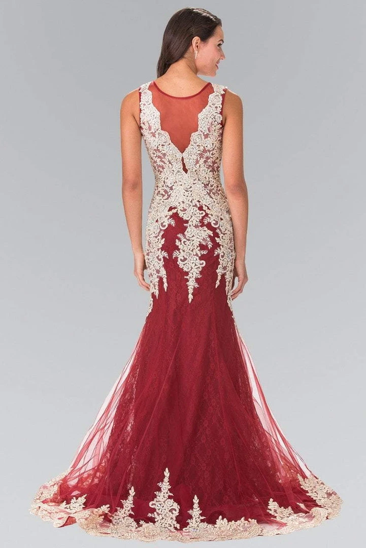 Elizabeth K - GL1462 Ornate Lace Illusion Trumpet Gown 4 Elizabeth K - GL1462 Ornate Lace Illusion Trumpet Gown