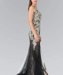 Elizabeth K - GL1462 Ornate Lace Illusion Trumpet Gown 14 Elizabeth K - GL1462 Ornate Lace Illusion Trumpet Gown