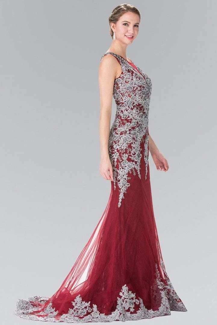 Elizabeth K - GL1462 Ornate Lace Illusion Trumpet Gown 6 Elizabeth K - GL1462 Ornate Lace Illusion Trumpet Gown