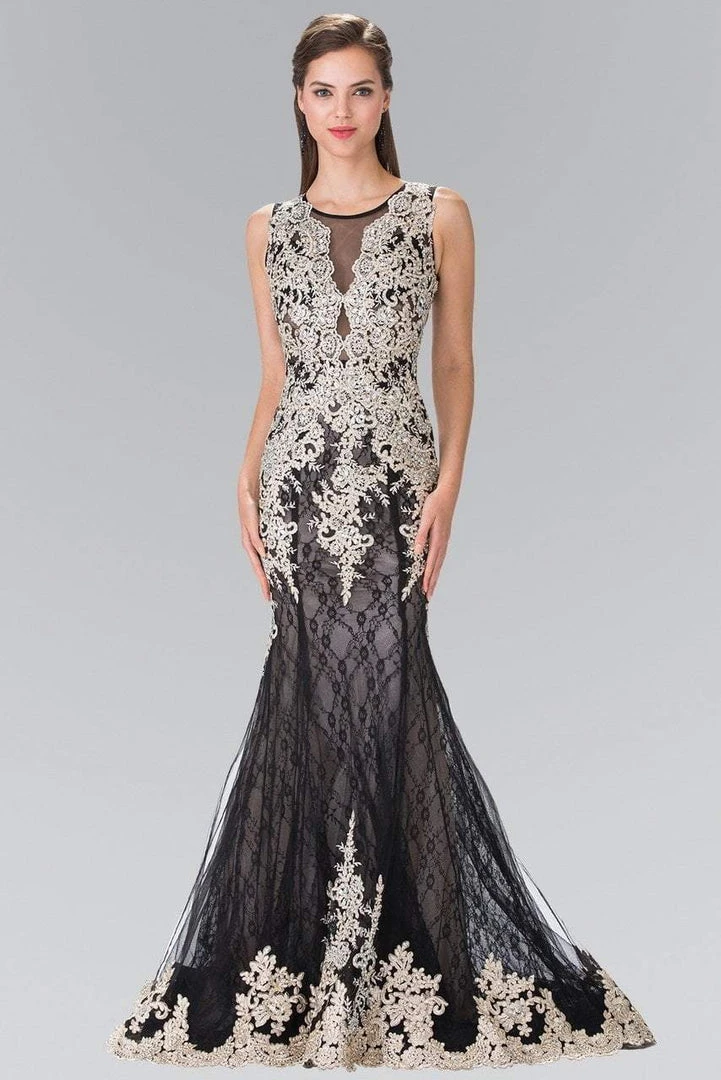 Elizabeth K - GL1462 Ornate Lace Illusion Trumpet Gown 7 Elizabeth K - GL1462 Ornate Lace Illusion Trumpet Gown