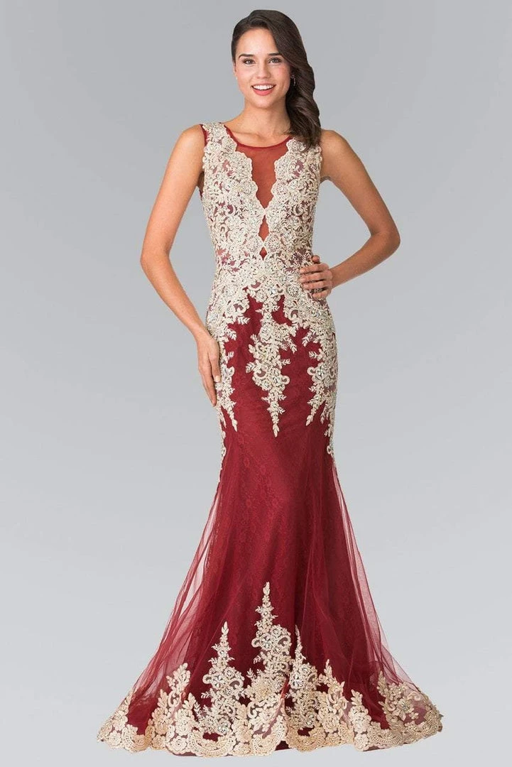 Elizabeth K - GL1462 Ornate Lace Illusion Trumpet Gown 3 Elizabeth K - GL1462 Ornate Lace Illusion Trumpet Gown