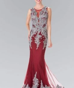 Elizabeth K - GL1462 Ornate Lace Illusion Trumpet Gown 11 Elizabeth K - GL1462 Ornate Lace Illusion Trumpet Gown