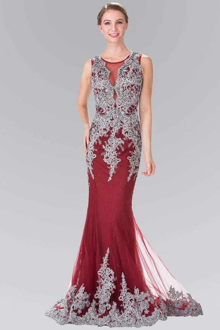 Elizabeth K - GL1462 Ornate Lace Illusion Trumpet Gown 5 Elizabeth K - GL1462 Ornate Lace Illusion Trumpet Gown