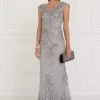 Elizabeth K - GL1540 Lace Embroidered V-neck Sheath Dress