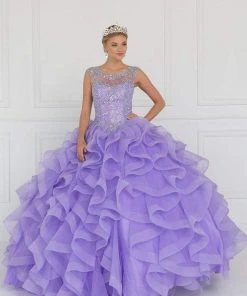 Elizabeth K - GL1555 Jeweled Ruffled Ballgown With Bolero 7 Elizabeth K - GL1555 Jeweled Ruffled Ballgown With Bolero