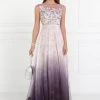 Elizabeth K - GL1599 Cap Sleeve Ombre Floral Appliqued A-Line Gown 2 Elizabeth K - GL1599 Cap Sleeve Ombre Floral Appliqued A-Line Gown