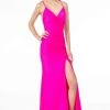Elizabeth K - GL1816 Ruched-Adorned High Slit Trumpet Dress 1 Elizabeth K - GL1816 Ruched-Adorned High Slit Trumpet Dress