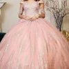 Elizabeth K - GL1941 Off Shoulder Glittered Ballgown