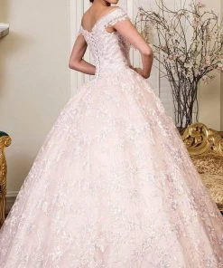 Elizabeth K - GL1942 Wide Neck Embellished Ballgown