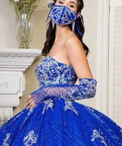 Elizabeth K - GL1943 Embroidered Sweetheart Mesh Ballgown 16 Elizabeth K - GL1943 Embroidered Sweetheart Mesh Ballgown