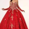 Elizabeth K - GL1943 Embroidered Sweetheart Mesh Ballgown