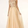 Elizabeth K - GL1954 Embellished Bateau Mesh A-line Gown 2 Elizabeth K - GL1954 Embellished Bateau Mesh A-line Gown