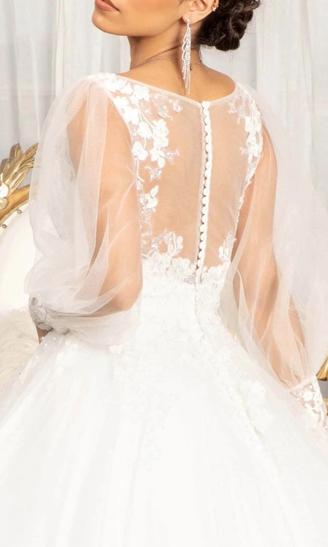 Elizabeth K GL1981 - Long Sleeve V-neck Wedding Gown 8 Elizabeth K GL1981 - Long Sleeve V-neck Wedding Gown