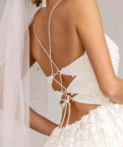 Elizabeth K GL1985 - Sleeveless Floral Wedding Dress 9 Elizabeth K GL1985 - Sleeveless Floral Wedding Dress