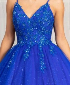 Elizabeth K GL1989 - Sleeveless V-neckline Ball Gown