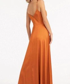 Elizabeth K GL1993 - Spaghetti Strap V-Neck Prom Dress With Slit 38 Elizabeth K GL1993 - Spaghetti Strap V-Neck Prom Dress With Slit