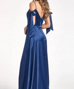 Elizabeth K GL1994 - Tie Strap Satin A-Line Prom Dress 32 Elizabeth K GL1994 - Tie Strap Satin A-Line Prom Dress