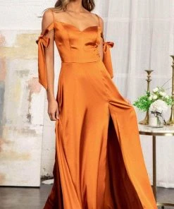 Elizabeth K GL1994 - Tie Strap Satin A-Line Prom Dress 38 Elizabeth K GL1994 - Tie Strap Satin A-Line Prom Dress