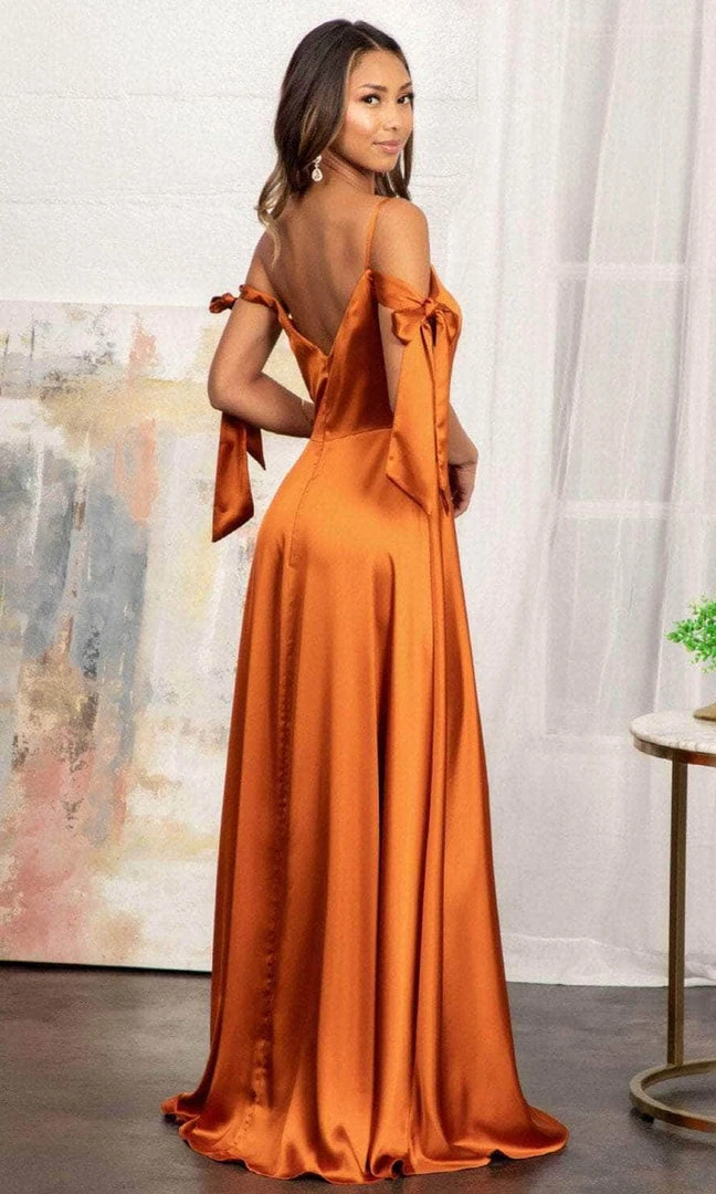 Elizabeth K GL1994 - Tie Strap Satin A-Line Prom Dress 16 Elizabeth K GL1994 - Tie Strap Satin A-Line Prom Dress