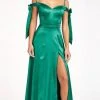 Elizabeth K GL1994 - Tie Strap Satin A-Line Prom Dress 1 Elizabeth K GL1994 - Tie Strap Satin A-Line Prom Dress
