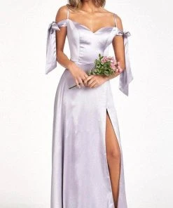 Elizabeth K GL1994 - Tie Strap Satin A-Line Prom Dress 41 Elizabeth K GL1994 - Tie Strap Satin A-Line Prom Dress