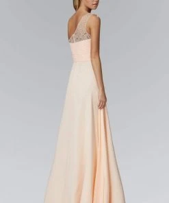 Elizabeth K - GL2021 Asymmetrical Illusion Shirred Gown 8 Elizabeth K - GL2021 Asymmetrical Illusion Shirred Gown