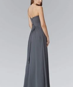 Elizabeth K - GL2165 Shirred Sweetheart Corset Gown