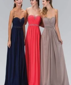 Elizabeth K - GL2165 Shirred Sweetheart Corset Gown