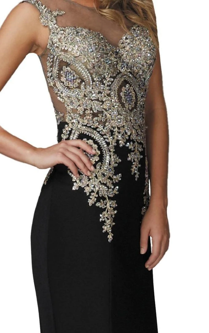 Elizabeth K - GL2166-1 Beaded Lace Applique Embellished Gown 5 Elizabeth K - GL2166-1 Beaded Lace Applique Embellished Gown