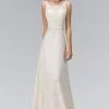 Elizabeth K - GL2170 Lace Embellished Scoop Neck Long Dress 1 Elizabeth K - GL2170 Lace Embellished Scoop Neck Long Dress