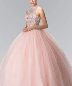 Elizabeth K - GL2206 High Illusion Ornate Ballgown 14 Elizabeth K - GL2206 High Illusion Ornate Ballgown