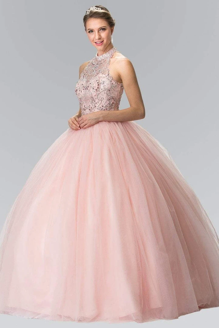 Elizabeth K - GL2206 High Illusion Ornate Ballgown 8 Elizabeth K - GL2206 High Illusion Ornate Ballgown