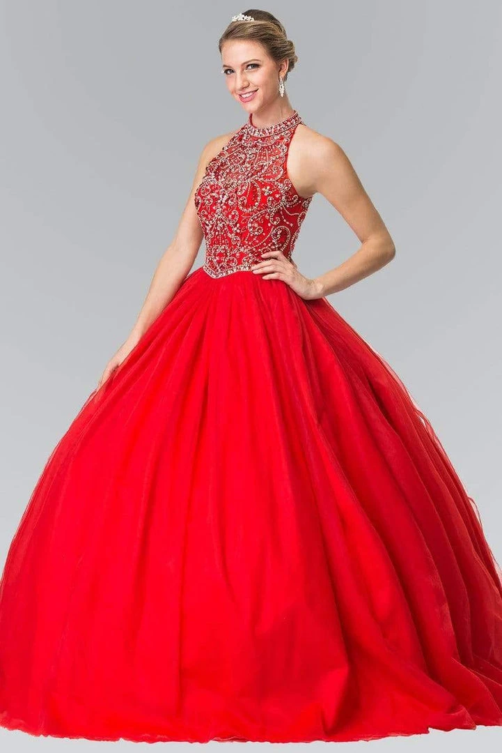 Elizabeth K - GL2206 High Illusion Ornate Ballgown 3 Elizabeth K - GL2206 High Illusion Ornate Ballgown
