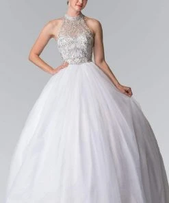 Elizabeth K - GL2206 High Illusion Ornate Ballgown 11 Elizabeth K - GL2206 High Illusion Ornate Ballgown
