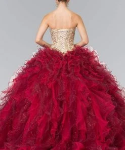 Elizabeth K - GL2211 Beads Embellished Embroidery Ballgown 6 Elizabeth K - GL2211 Beads Embellished Embroidery Ballgown