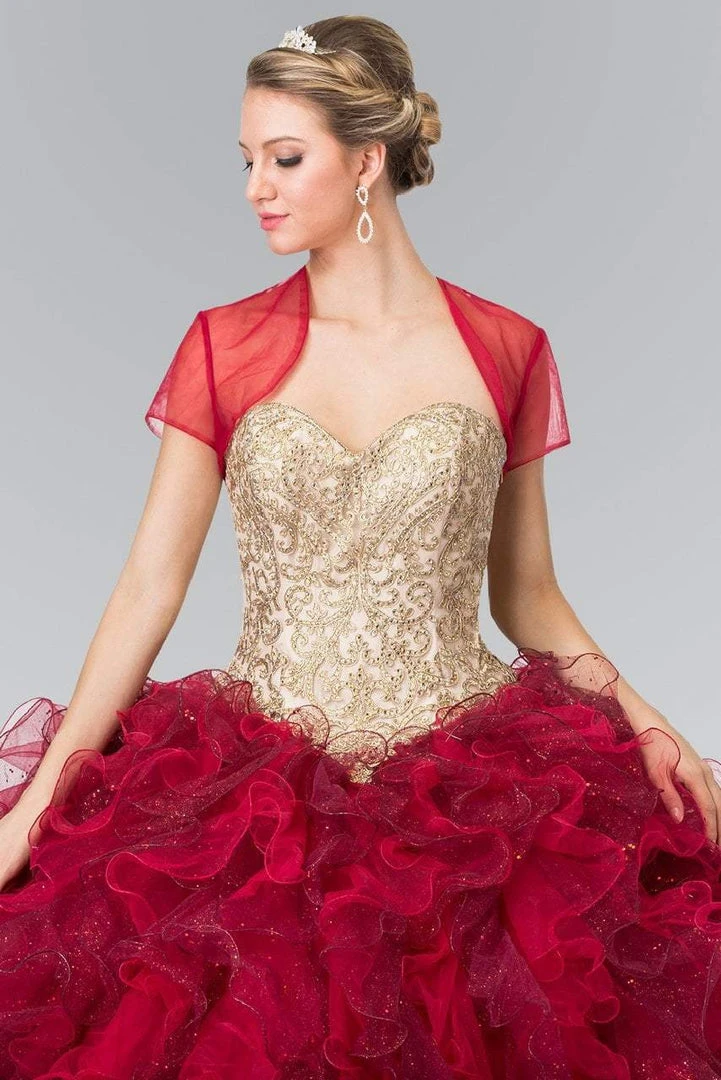 Elizabeth K - GL2211 Beads Embellished Embroidery Ballgown 5 Elizabeth K - GL2211 Beads Embellished Embroidery Ballgown