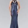 Elizabeth K - GL2217 Sequined Halter Neck Trumpet Dress 1 Elizabeth K - GL2217 Sequined Halter Neck Trumpet Dress