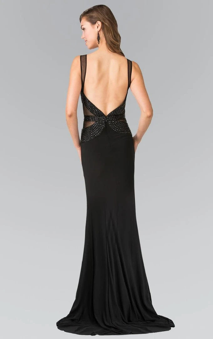Elizabeth K - GL2234 Illusion Bateau Neckline With Open Back Gown 4 Elizabeth K - GL2234 Illusion Bateau Neckline With Open Back Gown