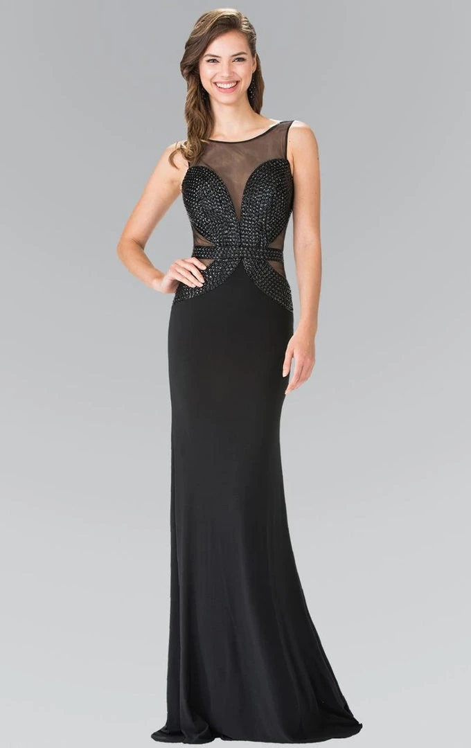 Elizabeth K - GL2234 Illusion Bateau Neckline With Open Back Gown 3 Elizabeth K - GL2234 Illusion Bateau Neckline With Open Back Gown