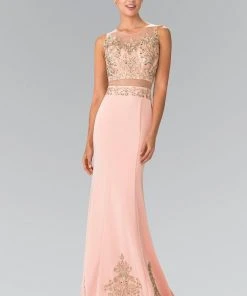 Elizabeth K - GL2248 Embroider Two Piece Long Dress