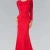 Elizabeth K - GL2284 Beaded Scoop Neck Rome Jersey Sheath Dress