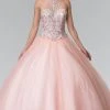 Elizabeth K - GL2308 Beaded Halter Neck Tulle Ballgown 1 Elizabeth K - GL2308 Beaded Halter Neck Tulle Ballgown