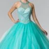Elizabeth K - GL2309 Beaded Halter Ballgown 2 Elizabeth K - GL2309 Beaded Halter Ballgown