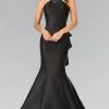 Elizabeth K - GL2353 Beaded High Neck Charmeuse Mermaid Gown