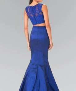 Elizabeth K - GL2354 Embellished Bateau Neck Lace Mermaid Dress 11 Elizabeth K - GL2354 Embellished Bateau Neck Lace Mermaid Dress