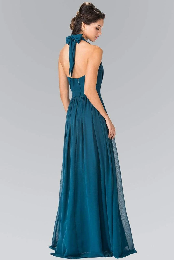 Elizabeth K - GL2362 Long Chiffon Halter Dress 12 Elizabeth K - GL2362 Long Chiffon Halter Dress
