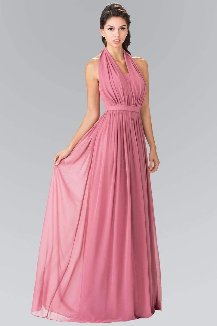 Elizabeth K - GL2362 Long Chiffon Halter Dress 7 Elizabeth K - GL2362 Long Chiffon Halter Dress