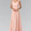 Elizabeth K - GL2366 Ruched Sweetheart Bodice Long Chiffon Gown